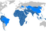 Member States Non-Aligned Movement (Non-Aligned Movement, NAM). Dark Blue - Membership States, light - observers. Source: Wikipedia